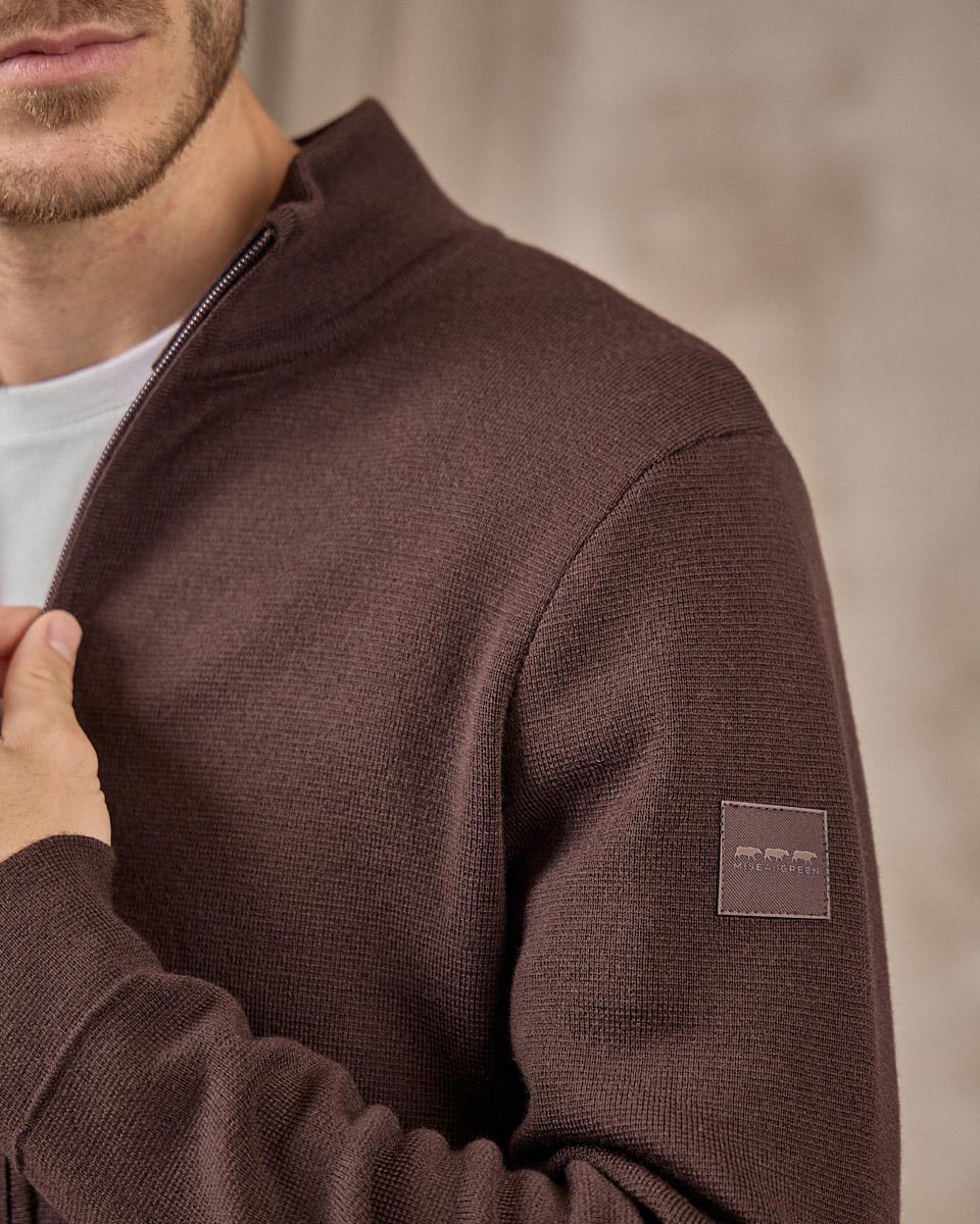 Cardigan zippé col montant - Image 2
