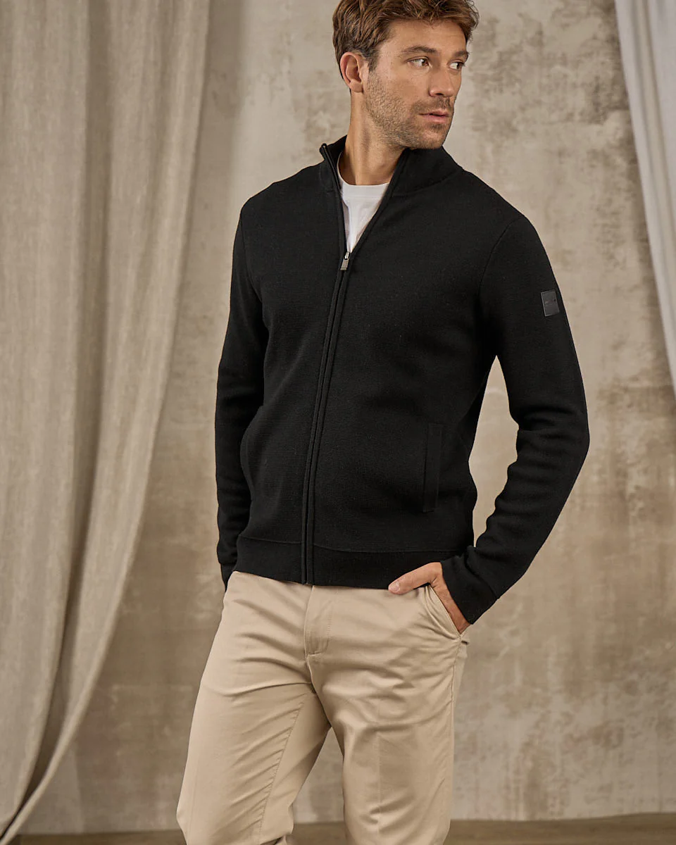 Cardigan zippé col montant - Image 5