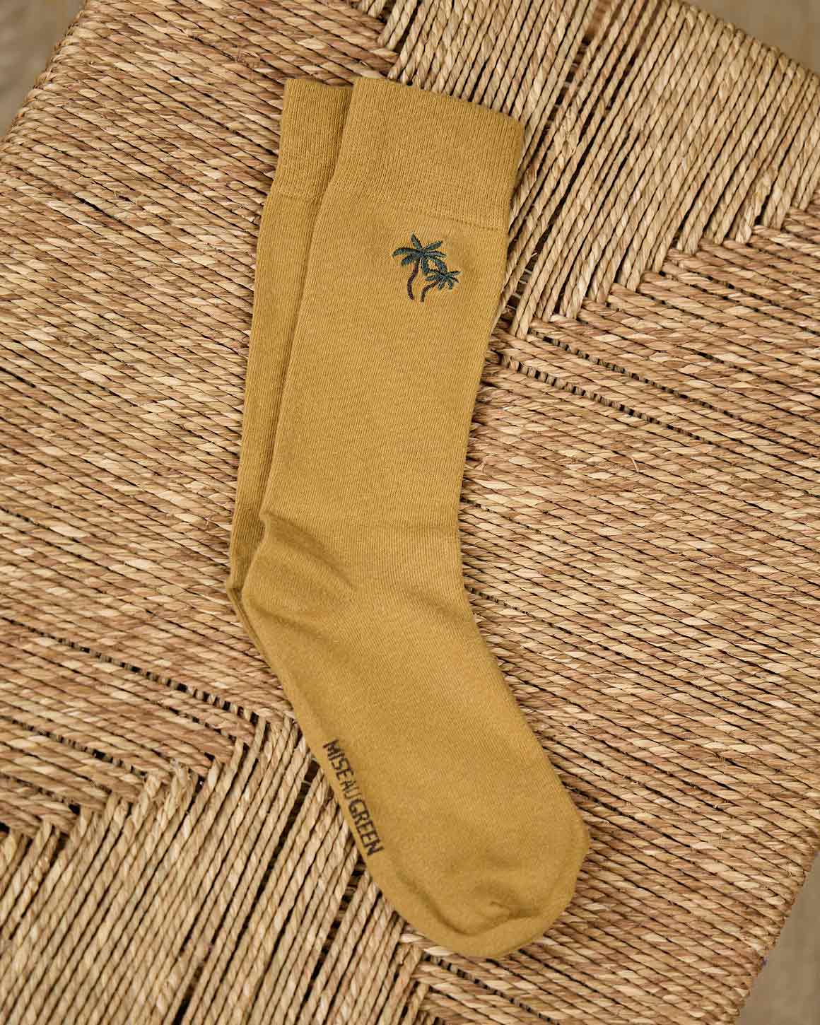 Chaussettes broderie palmier - Image 2