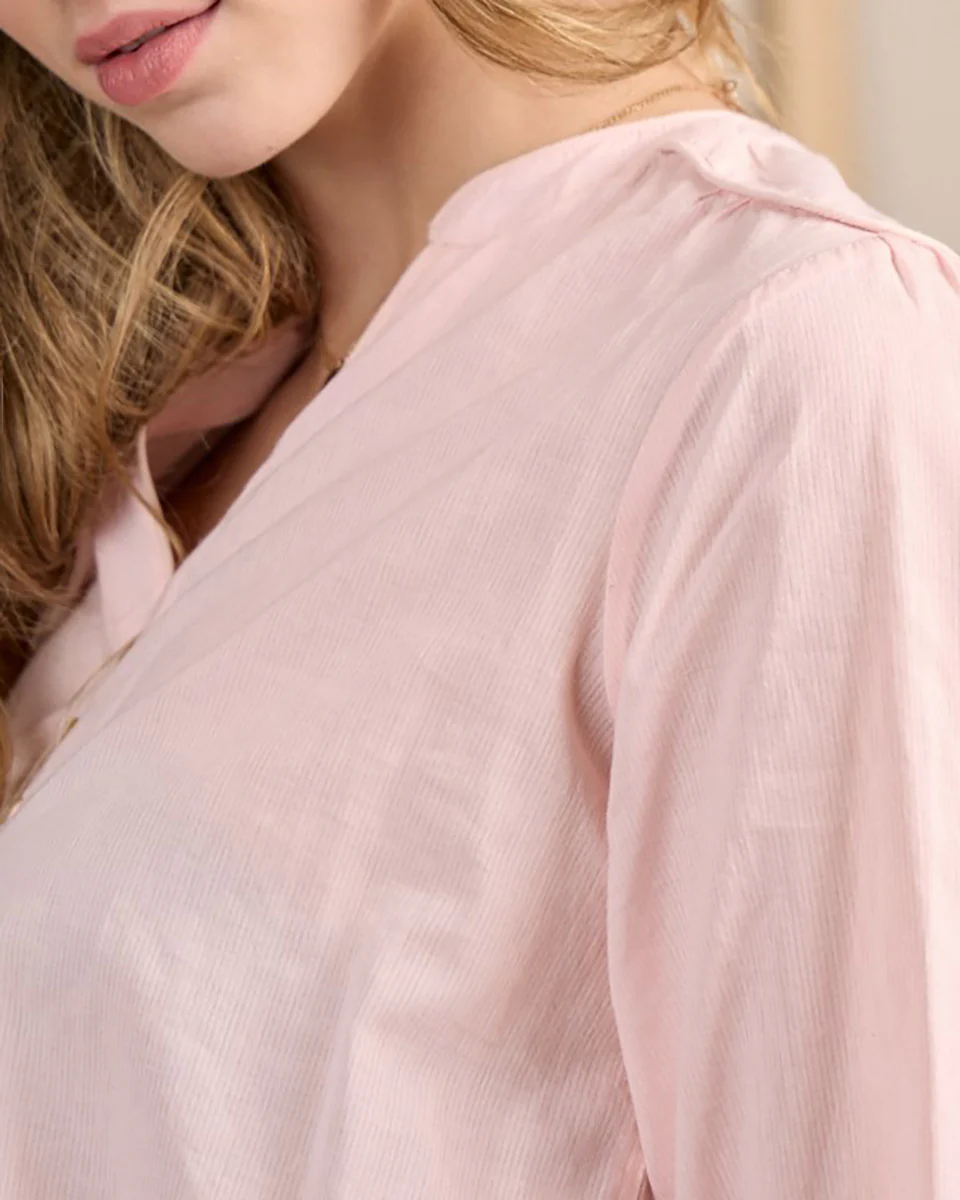 Blouse à rayures ton sur ton - Image 3