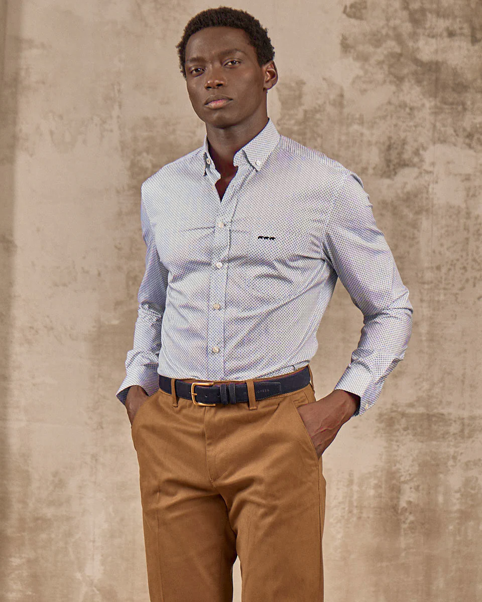 Chemise micro motifs