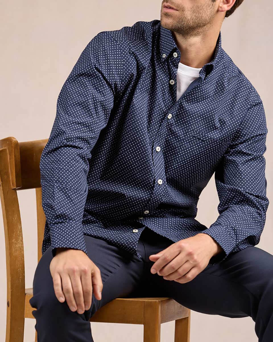 Chemise à micro motifs
