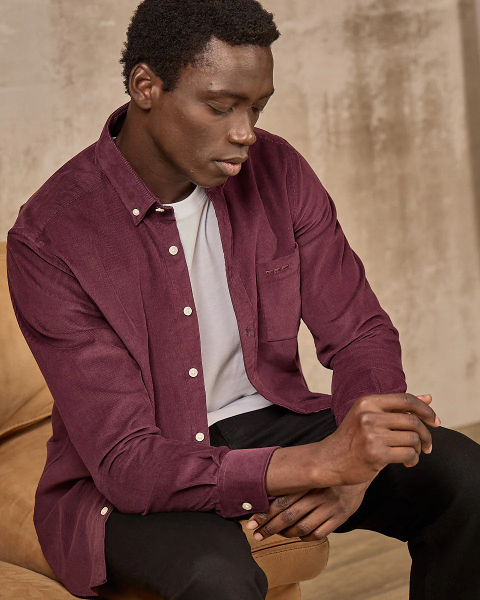 Chemise velours côtelé