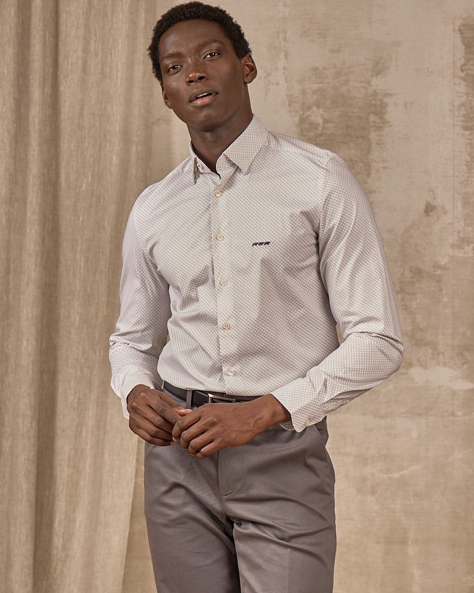 Chemise micro motifs