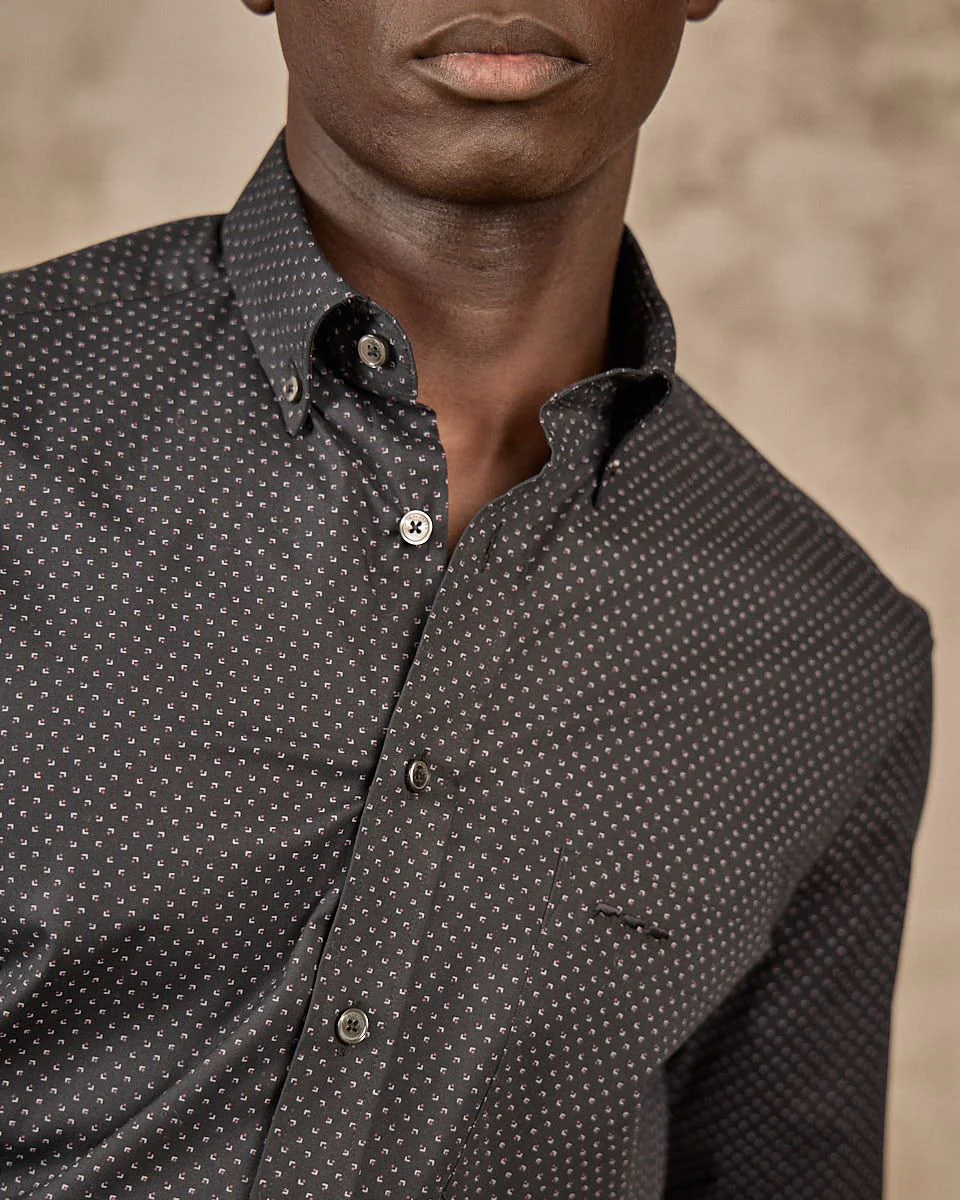 Chemise micro motifs