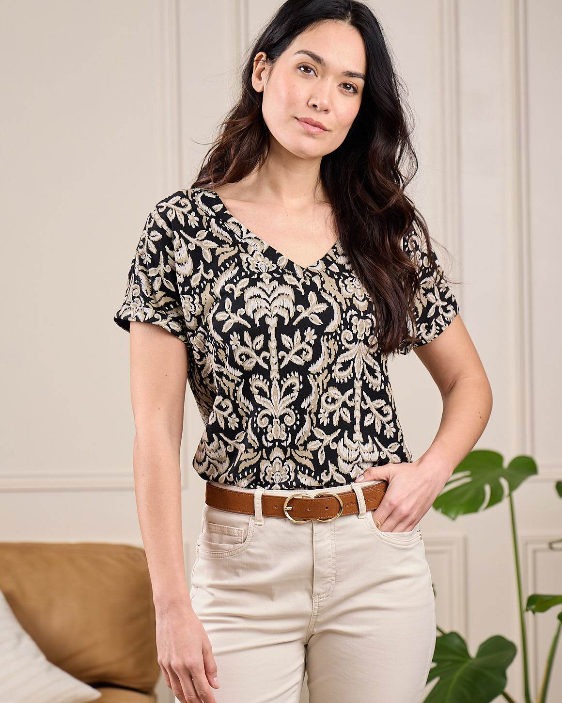 T-shirt viscose et lin - Image 4