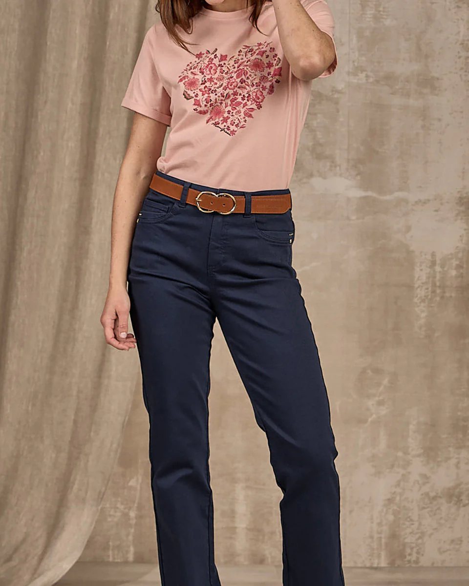 T-shirt cœur fleuri - Image 3