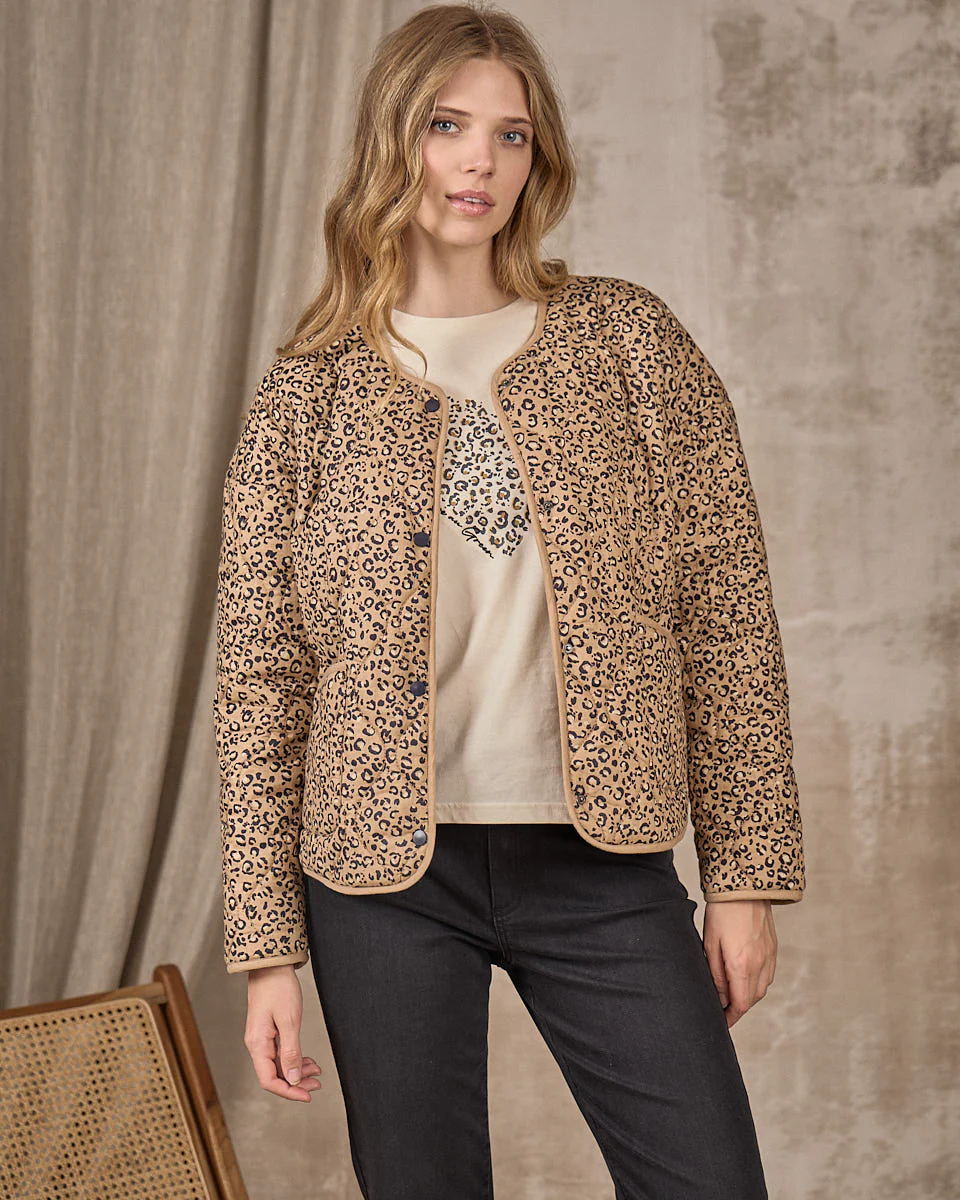 Veste matelassée léopard - Image 4